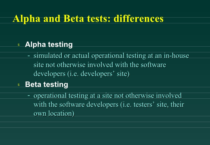 Beta test in software meaning